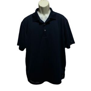 PGA Tour Airflux Golf Polo‎ Shirt Sz XL Navy Short Sleeve Collared Buttons